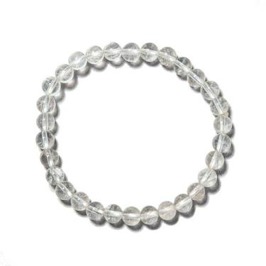 Imagem de Pulseira Bolinha Pedra Cristal Natural Rolada Fio Silicone - Cristaisd