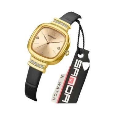 Imagem de Relógio De Pulso Clássico De Couro Para Mulheres SANDA, Relógio De Lux