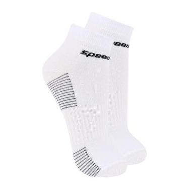 Imagem de Kit com 2 Pares de Meias Cano Curto Speedo 8034, Branco, 33-38