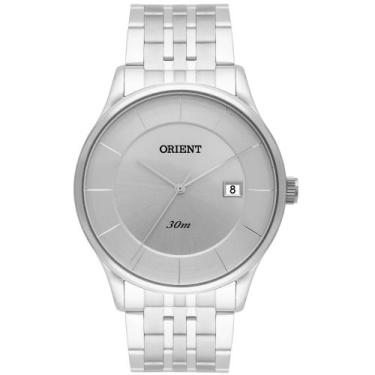 Imagem de Relogio Orient Masculino prata social slim executivo fino prateado a p