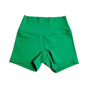 Imagem de Shorts De Yoga De Cintura Alta Em Cor Sólida Para Mulheres, Leggings D