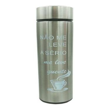 Imagem de Garrafa Termometro Termica Inox Display Led A Vacuo Cor:Prateado