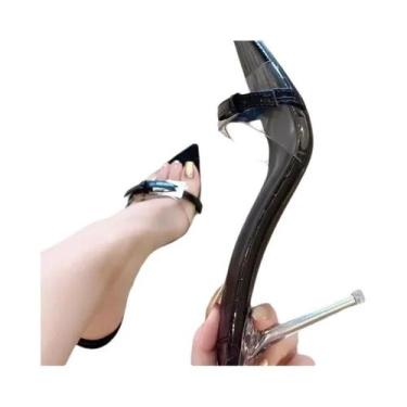 Imagem de Sandálias Femininas De Salto Fino Com Ponta Fina Multicoloridas Moda D