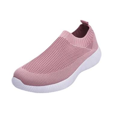 Imagem de Tênis De Malha Para Mulheres, Respirável E Casual, Sapatos De Caminhad