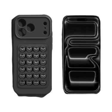 Imagem de Capa De Silicone Sólido Com Suporte De Sucção Para iPhone 16 15 14 pro