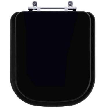 Imagem de Assento Sanitário Poliester Debba Matte Black para vaso Roca - Pontto 