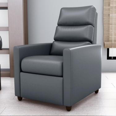 Imagem de Poltrona Do Papai Reclinável Maia Couro Sintético Cinza CasaH
