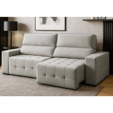 Imagem de Sofa 3 Lugares Retratil Reclinavel 210cm Linho Village Ferguile