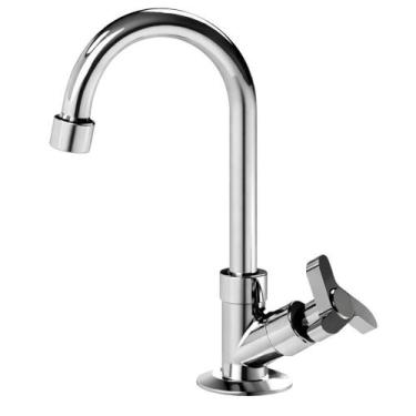 Imagem de Torneira de Mesa p/Lavatório Bica Alta Wind Cromada DN15 Romar - ROMAR