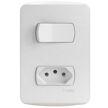 Imagem de Conjunto 1 Interruptor Simples + 1 Tomada 2 Pinos + Terra 10 Amperes 2
