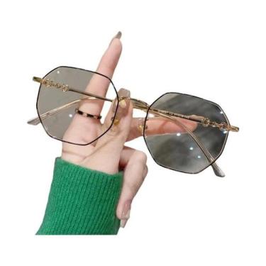 Imagem de Armações De Óculos Femininas De Metal Com Bloqueio De Luz Azul E Dobra