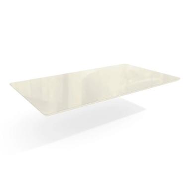 Imagem de Tampo para Mesa de Jantar Ta26 6 Lugares Retangular Vidro 90x160cm Off White Estilo Clá...