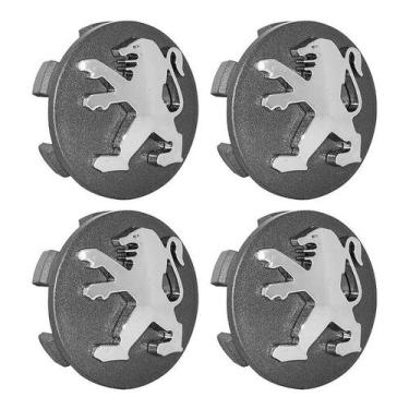 Imagem de Jogo Calotinha 60mm Centro de Roda Peugeot 206 207 208 307 - DCAPS