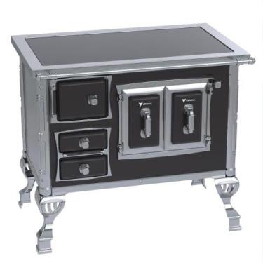 Imagem de Fogao a Lenha Venax GII n 1 Sec XVIII Premium Preto, SAIDA DIREITA