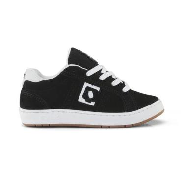 Imagem de Tênis Infantil Qix Combat Suede Cor:Preto e BrancoTamanho:30, Preto, B