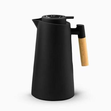 Imagem de Garrafa Térmica com Termômetro 1L Preto - Genérico