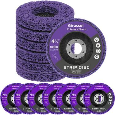 Imagem de 7 x Discos Flap Strip 115mm x 22mm 4.1/2" Polidor Removedor Tinta Fund