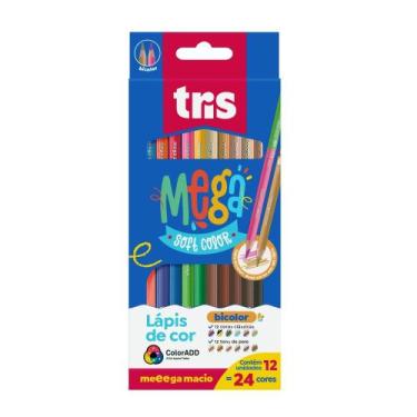 Imagem de Lápis de Cor Tris Mega Bicolor 24 Cores