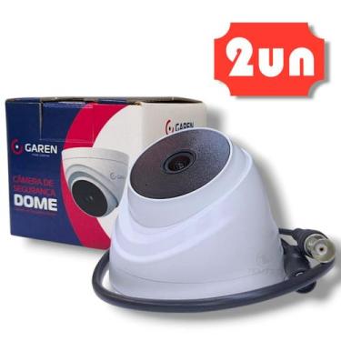 Imagem de Kit 02 Câmera Segurança Dome Full Hd colorida à noite 2.8mm - GAREN