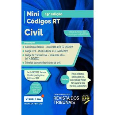 Imagem de Mini Codigo Civil (19 Edição 2022) RT