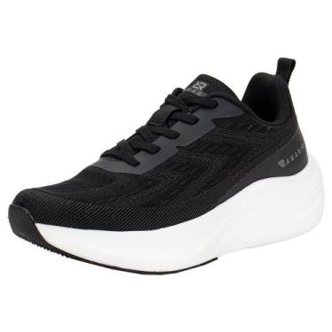 Imagem de Tênis feminino at.flow running ramarim 2675131, Preto, Branco, 34