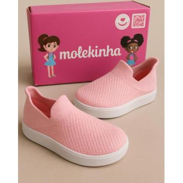 Imagem de Tênis Meia Molekinha Infantil Rosa, Calce fácil, Slip on - 2118.584, 2