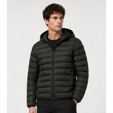 Imagem de Jaqueta Masculina Puffer Com Capuz All Free Verde, M, Verde