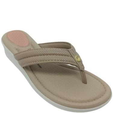 Imagem de Chinelo Modare Feminino Casual com Sola Confortável 4cm, Bege, 37