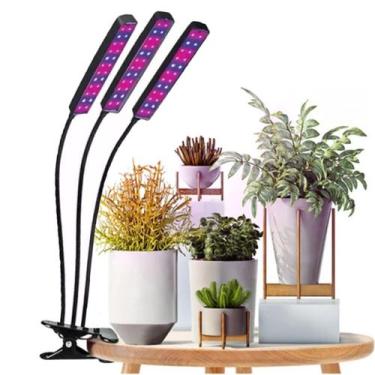 Imagem de Lampada Luminaria Cultivo Plantas Interno Temporizador Luz UV Ultravio