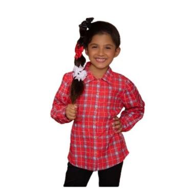 Imagem de Douvelin Camisa Xadrez Junina Feminina Vermelho, 04, Vermelho