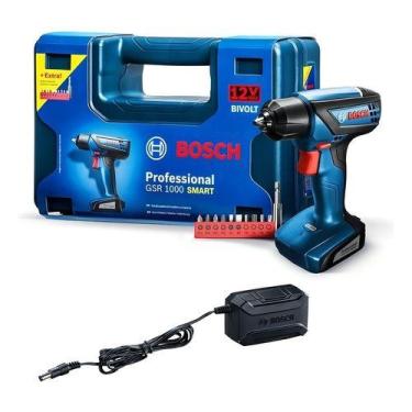 Imagem de Furadeira Parafusadeira Sem Fio de 6mm Bosch Gsr 1000 Smart + 1 Baterí