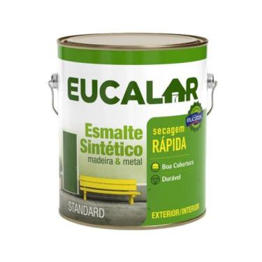Imagem de Tinta Esmalte Alto Brilho Eucalar Standard Cinza Escuro 3,6L para Madeira e Metal Eucatex