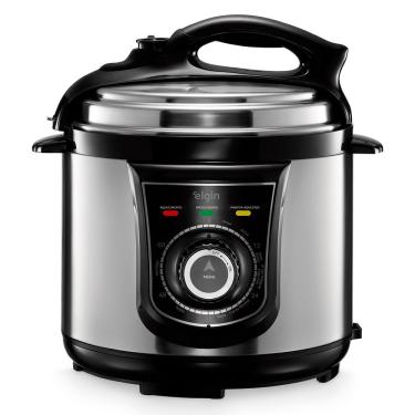 Imagem de Panela de Pressão Elétrica de Pressão Elgin Panela de Pressão Elétrica Inox Elgin 4L 84...