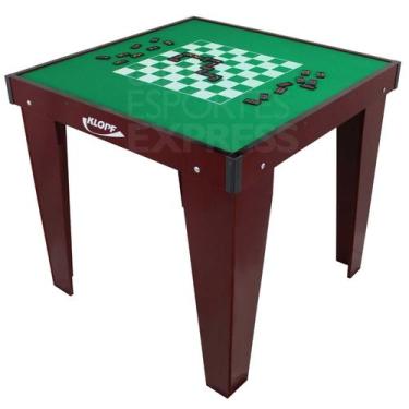 Imagem de Mesa para Jogos Dominó Damas Xadrez Klopf Cód. 1078