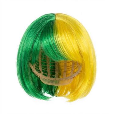Imagem de Peruca Curta Chanel Brasil Verde e Amarela