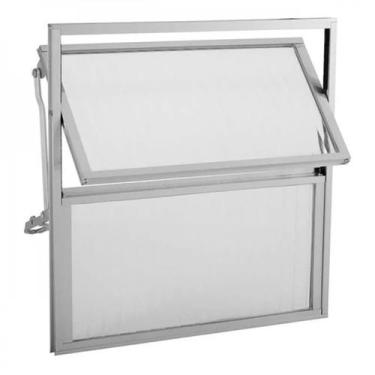 Imagem de Basculante Vitro 40x40 Alumínio Com Vidro Mini Boreal