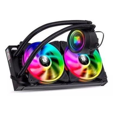 Imagem de Water Cooler Fan LED RGB Gabinete CPU Intel AMD Knup G-VR240 - Revenge