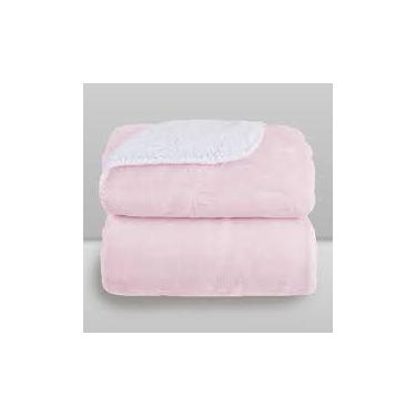 Imagem de Cobertor  Solteiro com Sherpa 1,50m x 2,40m - BORGON, rosabebe