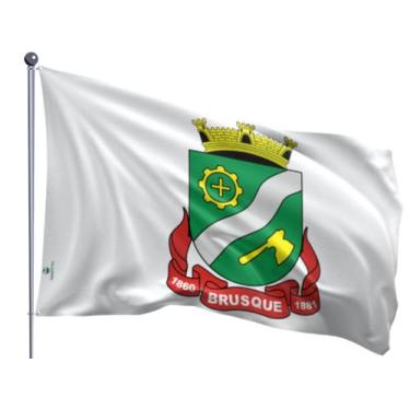 Imagem de Bandeira do Município de Brusque Uma Face Estampada Tamanho 90x128cm -