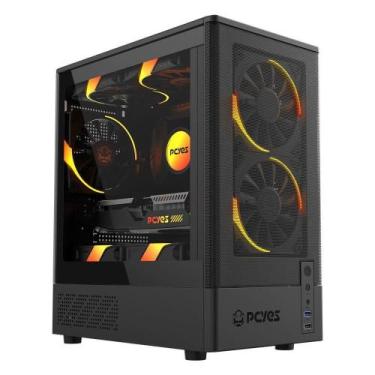 Imagem de Gabinete Gamer Kauri Black Vulcan GKRIBV Mid Tower Mini ITX Micro ATX 