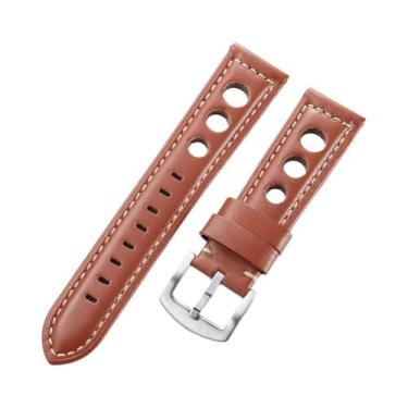 Imagem de Pulseira De Relógio Vintage Em Couro Legítimo 20mm 22mm 24mm Unissex F