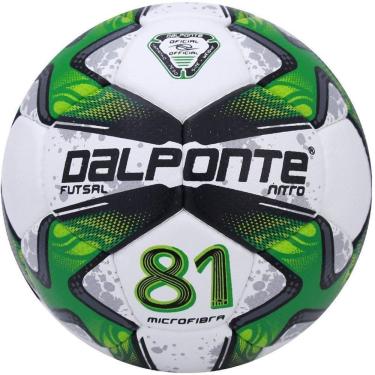 Imagem de Bola de Futsal 81 Nitro Costurada à Mão com Miolo Removível Verde e Branco Dalponte