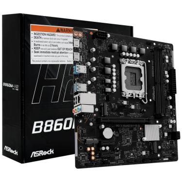Imagem de Placa Mãe Asrock B860M-H2 com Suporte DDR5 e Pcie 4.0 para Processadores LGA 1851 USB 3.2 Gen 1