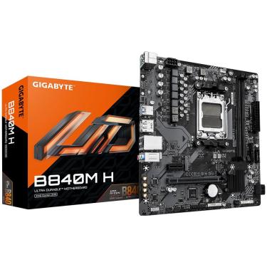 Imagem de Placa Mãe Gigabyte B840M H Socket AM5 DDR5 Micro ATX 2x Pcie 4.0 4x SATA 6GB-s USB 3.2 Gen 1