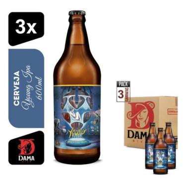 Imagem de Cerveja Young Ipa Dama Bier 600ml Kit 3 Unidades