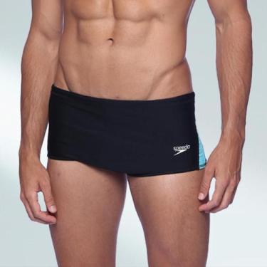 Imagem de Sunga Tradicional com Recorte Lateral - VERDE ACQUA PRETO P - Speedo, 