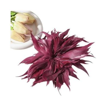 Imagem de Broche De Plumas Grande De 22CM Para Mulheres, Acessório De Joalheria 