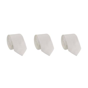 Imagem de Kit 3 Gravatas Social Masculina Slim Lisa Padrinho Casamento Noivo Trabalho Congresso Cores Classicas