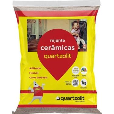Imagem de Rejunte para Cerâmicas Acabamento Liso e Flexível Grafite 1kg Quartzol