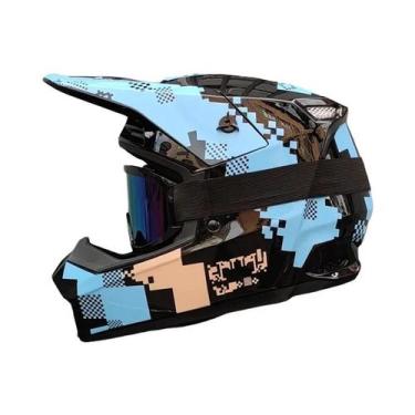 Imagem de Capacete De Motocicleta Off-Road Para Jovens Aprovado Pelo DOT Com Ócu
